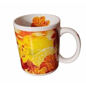 Hilo Hattie The Store of Hawaii Mug Hibiscus Flower 2014 Island Volcano Coffee